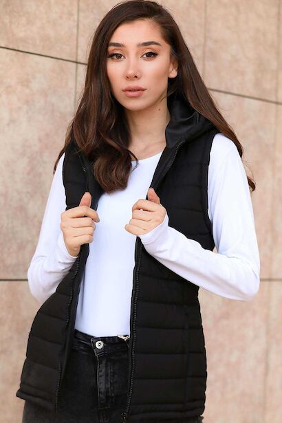 Benito Kadın Kapşonlu Yelek 