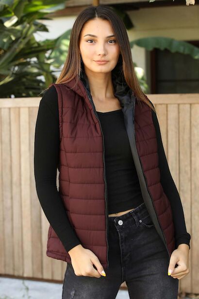 Kadın Kapşonlu Yelek 