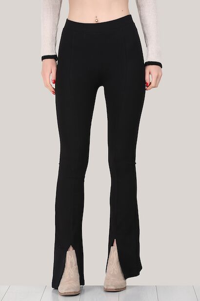 Kadın İspanyol Paça Yırtmaçlı Tayt 