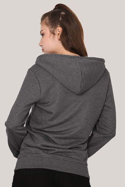 Unisex Fermuarlı Sweat Antrasit 4