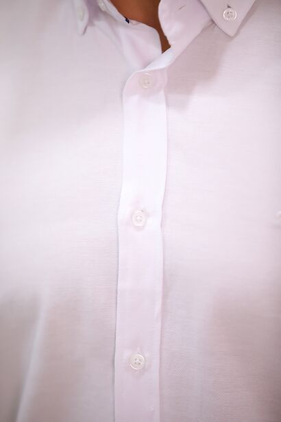 Erkek Uzun Kollu Gömlek  Beyaz 6