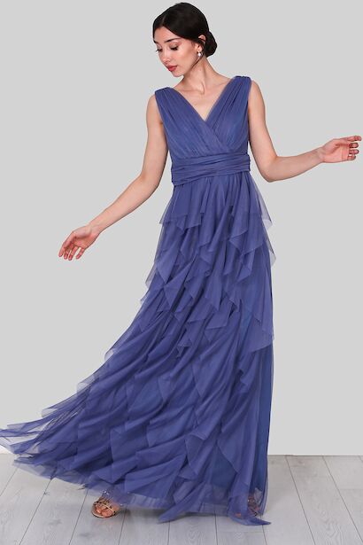 Kadın Tül Uzun Abiye 