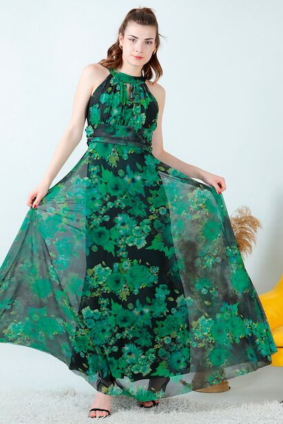 Kadın Tül Uzun Abiye 