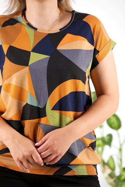 Büyük Beden Bluz  Hardal 6