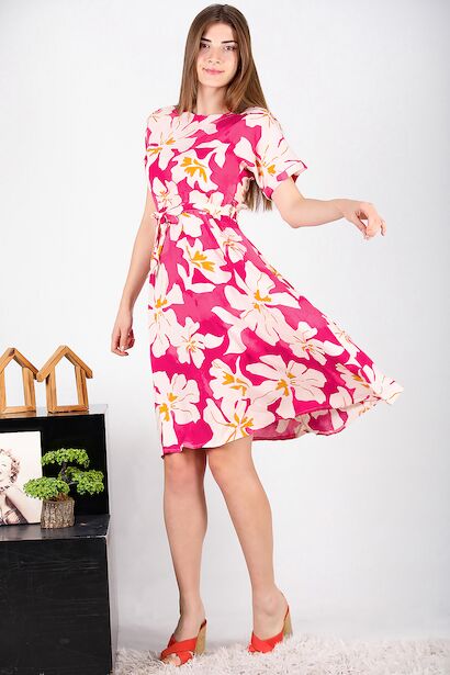 Kadın Viskon Duble Kol Elbise 