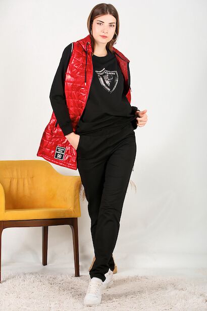 Kadın Parlak Uzun Yelek 