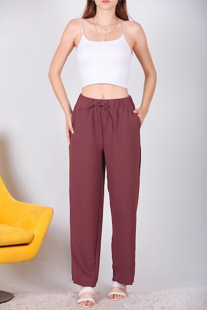 Kadın Palazzo Pantolon  Gül Kurusu 6