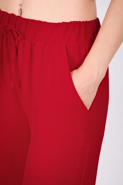 Kadın Palazzo Pantolon  Kırmızı 9