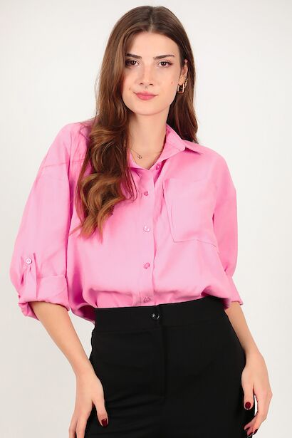 Kadın Cepli Gömlek 