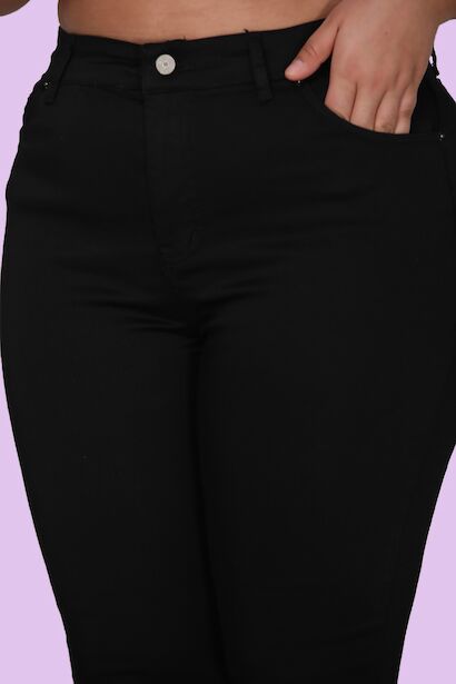 Büyük Beden Kot Pantolon  Siyah 6