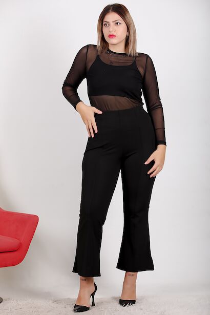 Büyük Beden İspanyol Paça Pantolon 