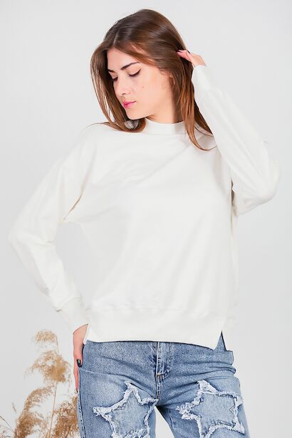 İki İplik Sıfır Yaka Sweat 