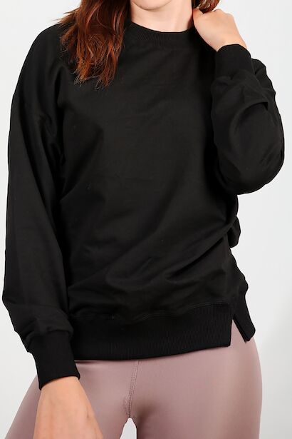 İki İplik Sıfır Yaka Sweat 