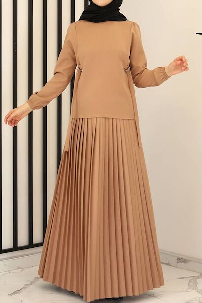 Kadın Eteği Pileli İkili Takım 