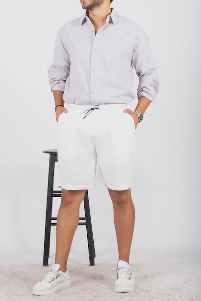 Erkek Bel Lastikli Şort 