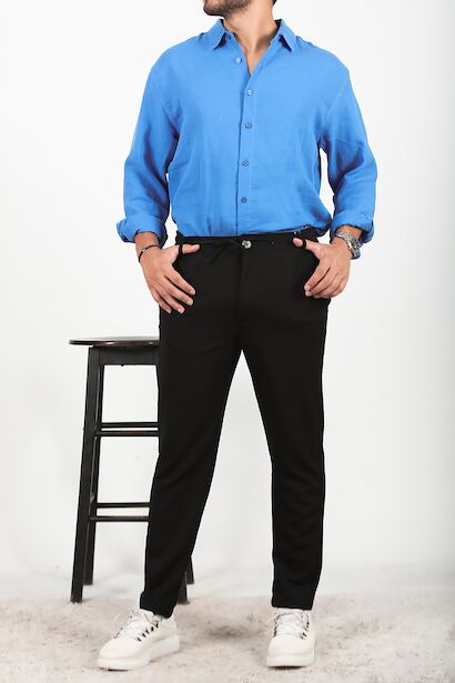 Erkek Düğmeli Jogger Pantolon 