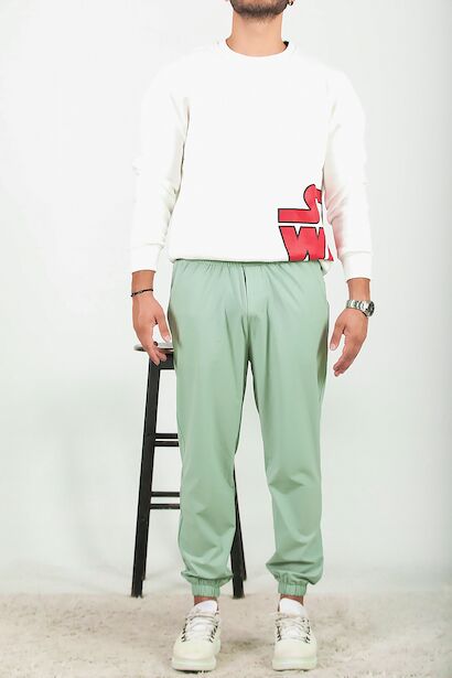 Erkek Paça Lastikli Eşofman Altı  Yeşil 6