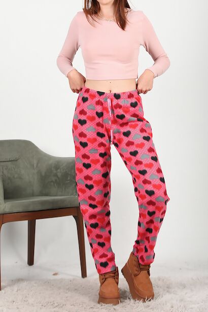 Kadın Polar Pijama  Pembe 6