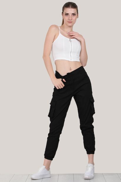 Kadın Cepli Kargo Pantolon 