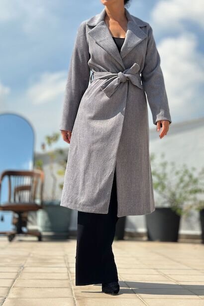 Kadın Bel Kuşaklı Kaban 