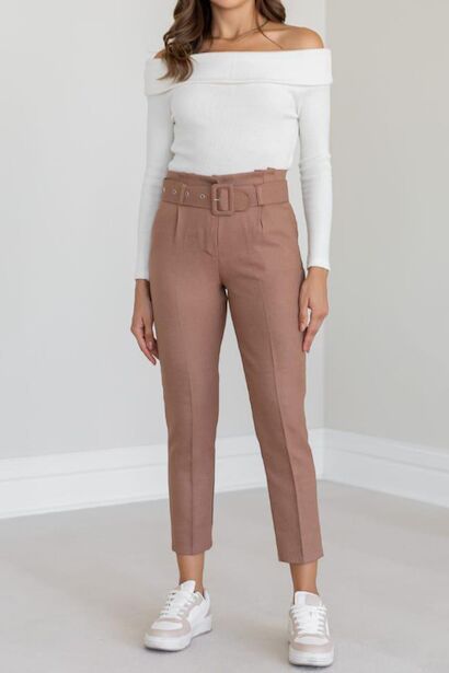 Kadın Kemerli Pantolon 
