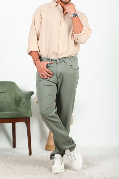 Büyük Beden Erkek Pantolon  Haki 6