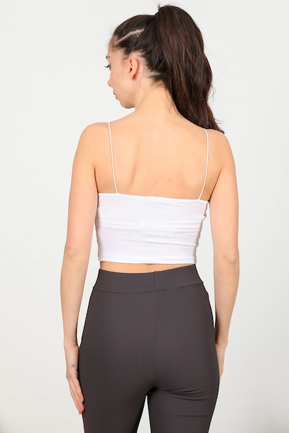 Kadın İp Askılı Bluz Beyaz Beyaz 6