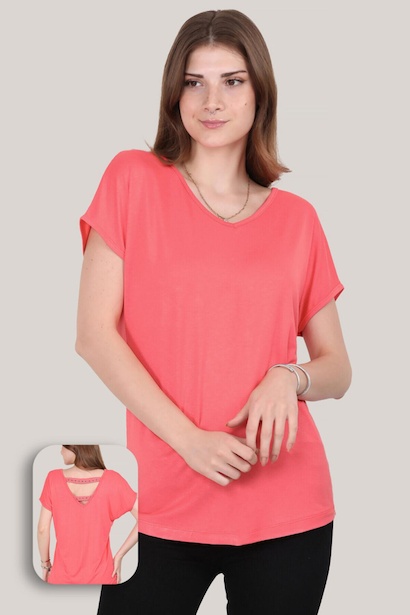 Kadın Sırt Dekolteli Bluz