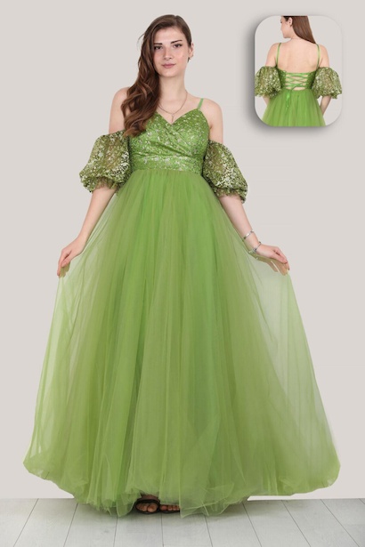 Kadın Uzun Tül Abiye