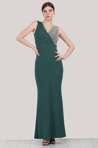 Kadın Pullu Balık Model Abiye