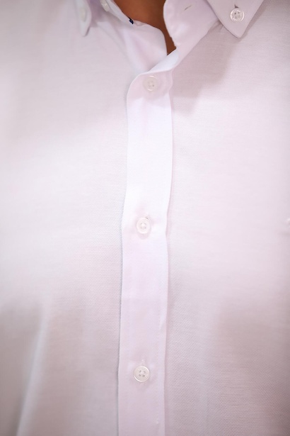 Erkek Uzun Kollu Gömlek Beyaz 6