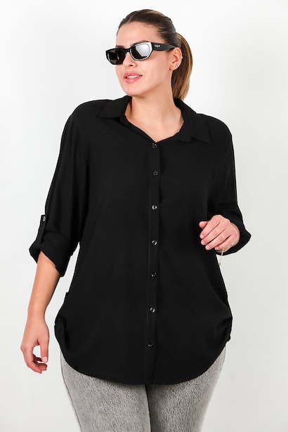 Büyük Beden Gömlek Siyah