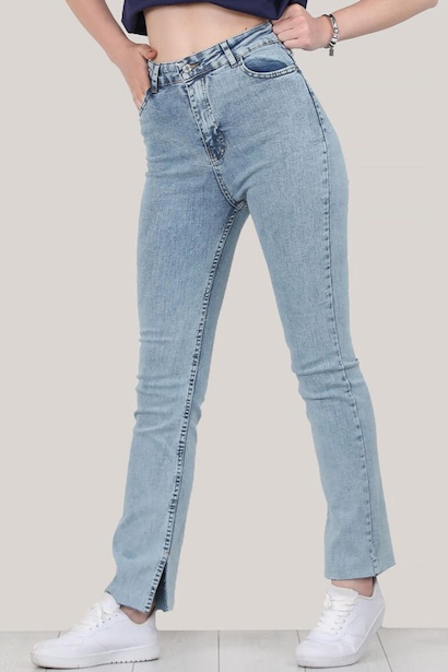 Kadın Yüksek Bel Kot Pantolon