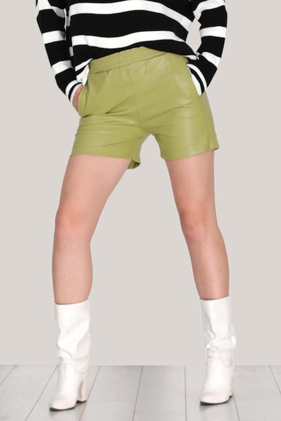 Kadın Deri Şort