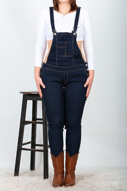 Büyük Beden Tulum Lacivert Lacivert 6