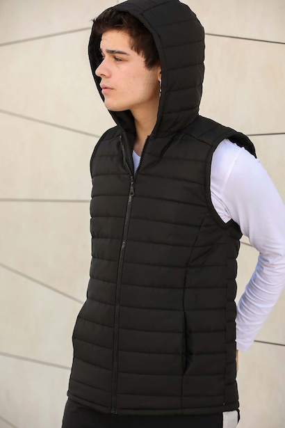 Benito Erkek Şişme Yelek Siyah 6
