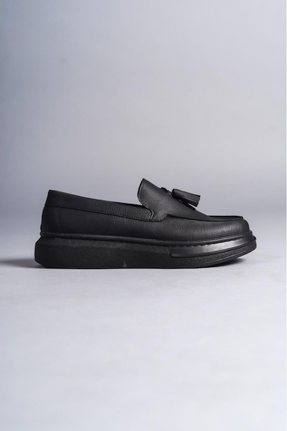 Slw-154 Kömür Cilt Erkek Spor Günlük Ayakkabı