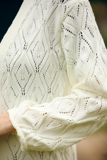 Kadın Delikli Uzun Hırka Ekru 9