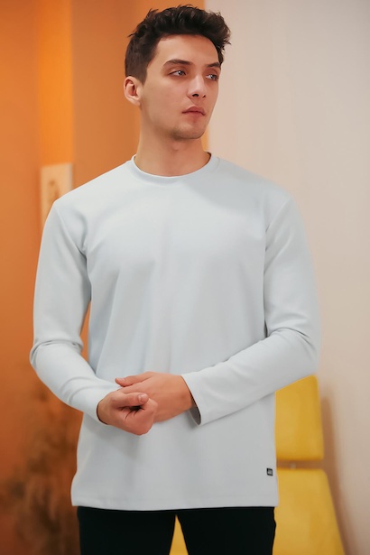 Erkek Bisiklet Yaka Sweat