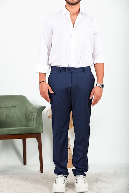 Erkek Kumaş Pantolon Lacivert 6