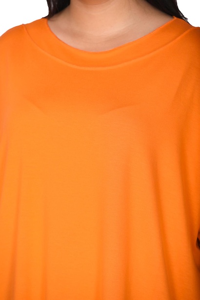 Büyük Beden Salaş T-shırt Turuncu 6