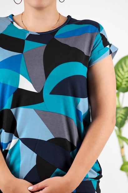 Büyük Beden Bluz Petrol 6