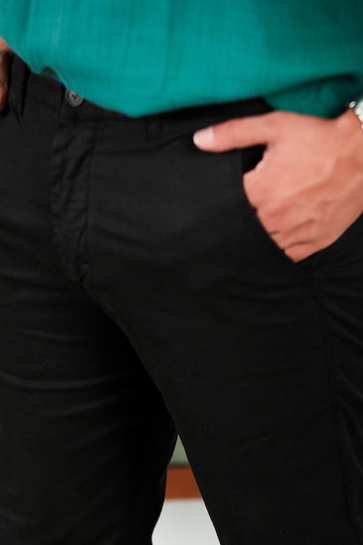 Erkek Kumaş Pantolon Siyah 6