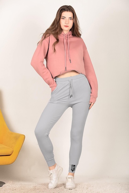 Kadın Paça Lastikli Eşofman Altı 