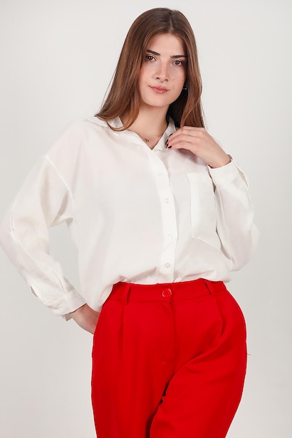 Kadın Cepli Gömlek