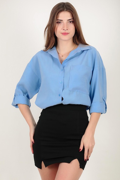 Kadın Cepli Gömlek