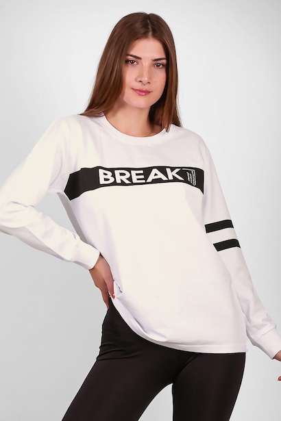 Kadın Bisiklet Yaka Sweat