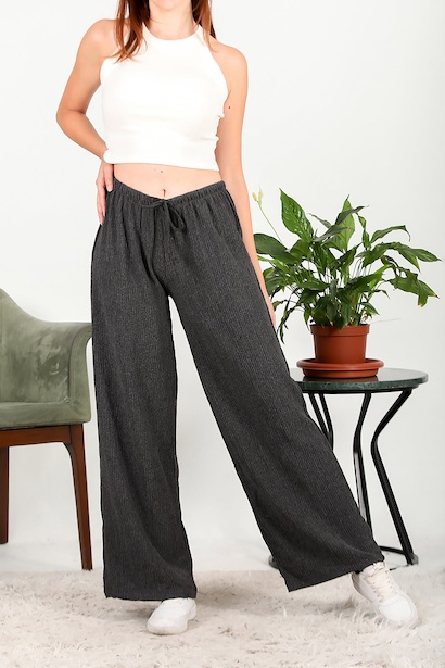 Kadın Bağcıklı Bol Paça Pantolon