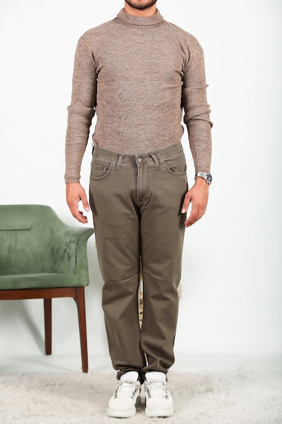 Büyük Beden Erkek Pantolon Kahverengi Kahverengi 6