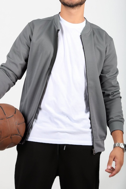 Erkek Fermuarlı Kolej Ceket